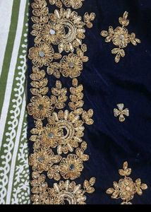 Navy Blue Kurta  Sharara Pant dupatta