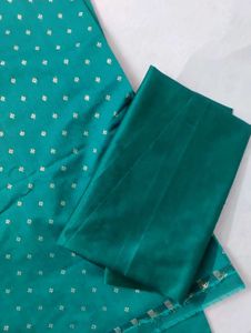 Elegant unstitched Teal Kurta Set with Dupatta