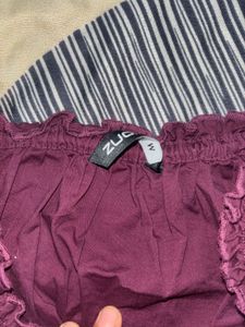 Cute Ruffled Off-Shoulder Top