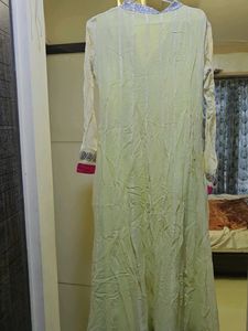 Yellow A-line Gown with Embellishments