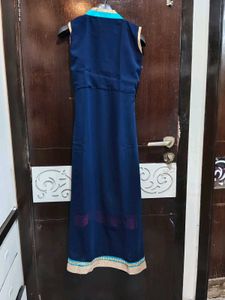 Elegant Navy Blue Kurta Set with Pink Inner