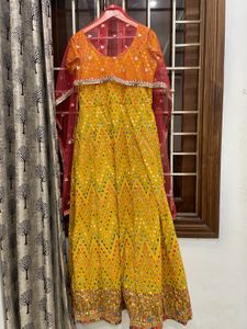 Festive Anarkali Mirror Work Heavy Set