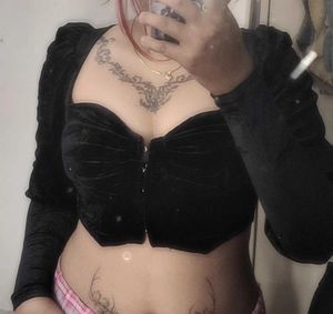 Black Velvet Corset Top