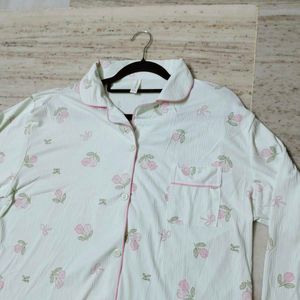 Korean Cute Floral Pajama Top
