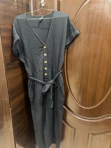 Brand new Chic Black Button-Front Jumpsuit
