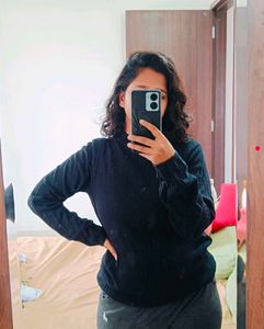 Cozy Black Knit Sweater