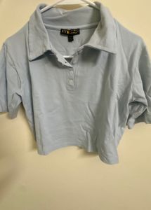 Light Blue Collared Polo Shirt