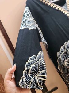 Stylish Black Kurta with Floral Print