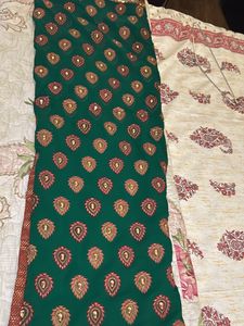 Deep Emarald Green Georgette Saree