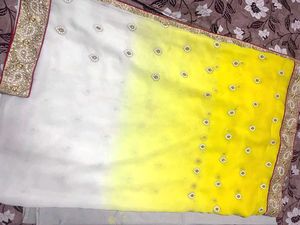 Beautiful Ombre Yellow Saree