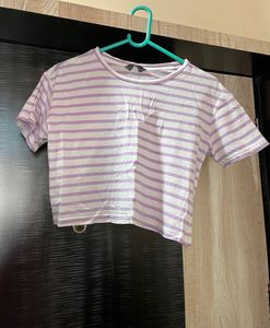 Striped Cropped T-Shirt