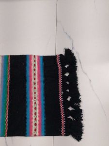Boho Colorful Striped Accent Rug.
