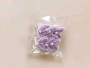 Cute Purple Flower Hair Clips