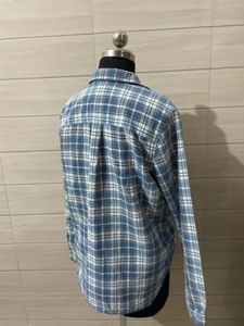 GAP Blue Plaid Sparkle Shirt