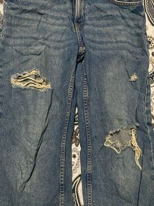 Ripped Wide Leg Jeans