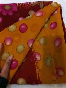MULTI COLOUR PRINTED Saree