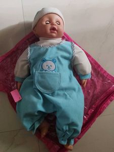 Cute Baby Doll in Blue Outfit