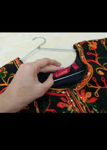 Beautiful Black Embroidered Ethnic Gown