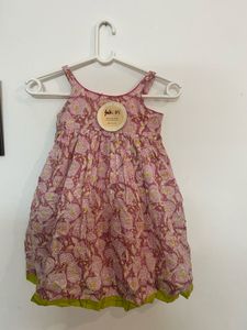 Adorable Floral Print Cotton Dress