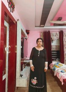 Elegant Black Kurta with Swan Embroidery