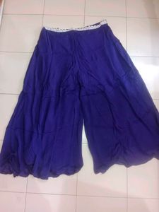 Beautiful Purple Embroidered crop top with plazo j