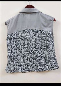 Sleeveless Animal Print Top