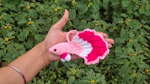 Crochet Betta Fish keychain