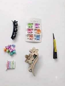 🔥SET OF 6🔥Cute Flower Hair Clips &amp; Accessories