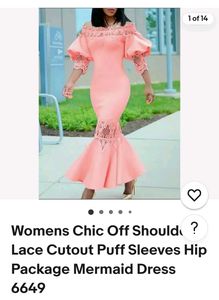 Chic Off Shoulder Lace Mermaid Dress