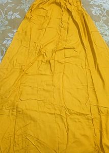 Mustard 3pc Set[ Crop top, Skirt &amp; Shrug]