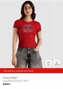 Tommy Jeans Red T-Shirt check details