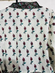 Floral Print Cotton Kurta
