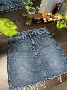 Blue Denim Mini Skirt