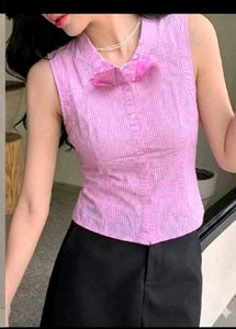 Chic Pink  Sleeveless Top