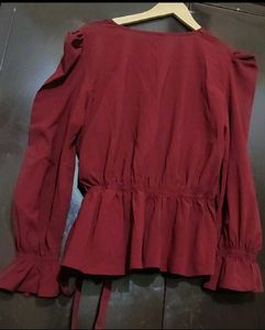Maroon Color Crop Top For Girl Or Woman 34 Bust