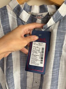 Striped Hi-Low Top with tag