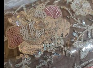unstitched beads and sequins Embroidered Lehenga C