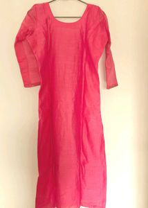 Pink Embroidered Kurta
