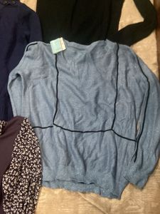 Bundle of Women's Tops 3 cotton. 4 woollen