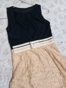 Black And Tan Colour Dress