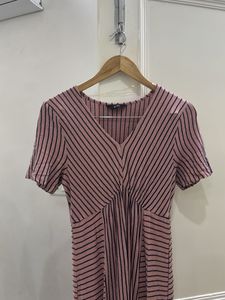 Pink Striped Maxi Dress