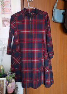 Zara Plaid Tunic Dress