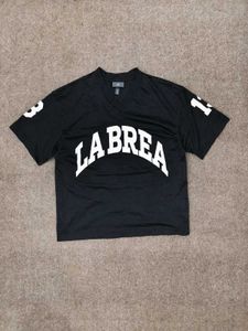 LA BREA Black Mesh Sports T-Shirt