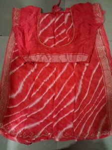combo offer of pink lahriya and purple floral prin