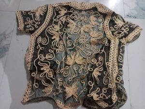Embroidered Ethnic Kurta Jacket