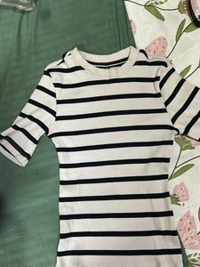 Striped Ribbed Top for winter