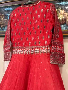W for Wishful Red mughal Gown size S