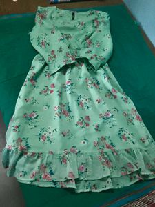 Chic Floral Print Midi Dress size XL