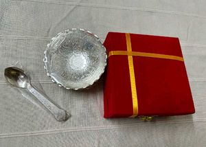 🆕German Silver Bowl with Spoon Set (4)