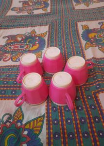 Set of 5 Pink Cups
